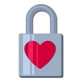 Colorful cartoon padlock