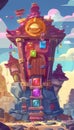 Colorful Cartoon Progress Bar in Mobile Game Interface for Level Completion Animation