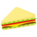 Colorful cartoon sandwich fast food