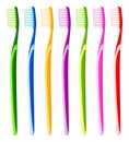 Colorful cartoon toothbrush multicolor set