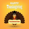 Colorful cartoon of turkey bird for Happy Thanksgiving celebration. Royalty Free Stock Photo