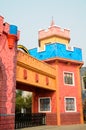 Colorful cartooned building