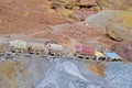 Colorful carts for the miners, Potosi Bolivia Royalty Free Stock Photo