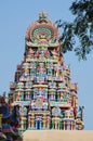 Colorful carved Gopuram, Near Gangaikonda Cholapuram, Tamil Nadu, India