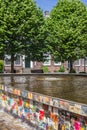 Colorful cascade on the market square of Harderwijk