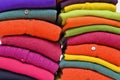 Colorful cashmere and alpaca woolens Royalty Free Stock Photo
