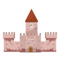 Colorful castle icon, cartoon style Royalty Free Stock Photo