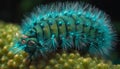 A colorful caterpillar in a close up macro underwater shot generated by AI