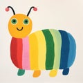 Colorful Caterpillar Safari: Minimalist Artwork For Nursery Room