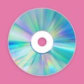 Colorful CD, Compact Disk, Blu-ray, DVD, a storage medium for Music, Data, Software and Movies