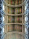 A colorful ceiling decoration inside Cathedral de la Almudena Royalty Free Stock Photo