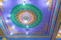 The colorful ceiling of Matale Hindu Kovil