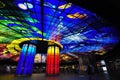 Colorful Ceiling of the Metro Station in Kaohsiung