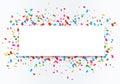 Confetti celebration frame background