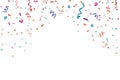 Confetti celebration frame background. Horizontal, anniversary. Royalty Free Stock Photo