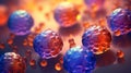 Colorful Cellular Spheres Cluster, Biomarker Imaging Concept Royalty Free Stock Photo