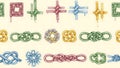 Colorful Celtic Knotwork Patterns and Designs Royalty Free Stock Photo