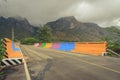 Colorful Cement bridge in national park.