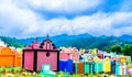 Colorful cemetery of Chichicastenango. Guatemala.