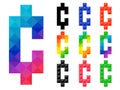 Colorful Cent Icon set