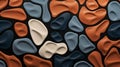 Colorful Ceramic 3d Background With Biomorphic Forms