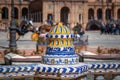 Colorful ceramic decorations at Plaza de Espana Bridges - Seville, Andalusia, Spain Royalty Free Stock Photo