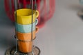Colorful ceramic espresso cups