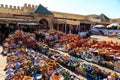Colorful ceramic souvenirs in a shop in Morocco Meknes