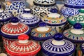 Colorful ceramic souvenirs in a shop in Morocco Royalty Free Stock Photo