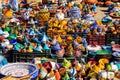 Colorful ceramic souvenirs in a shop in Morocco Royalty Free Stock Photo