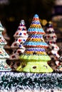 Colorful ceramics in traditonal polish market. Royalty Free Stock Photo