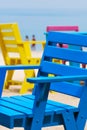 Colorful chair on the beach