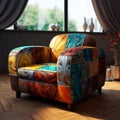 Colorful Stained Glass Inspired Chair For Modern American Comfort