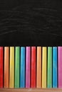 Colorful Chalk and Blackboard Royalty Free Stock Photo