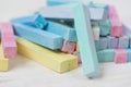 Colorful chalk pastels - education, arts,creative, back to schoo