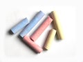 Colorful chalk sticks