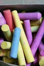 Colorful chalk sticks