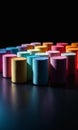 Colorful chalks on a black background. Selective focus. Royalty Free Stock Photo