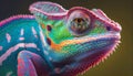 Colorful Chameleon closeup