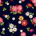 Bright floral border with Spanish motifs.