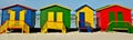 Colorful changing Huts Royalty Free Stock Photo