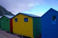 Colorful changing huts at st james beach