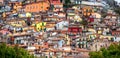 Colorful chaotic houses on a mountain in Rocca di Papa, Italy Royalty Free Stock Photo