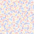 Colorful chaotic scratch hatching seamless pattern, vector Royalty Free Stock Photo