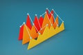 Colorful Charts For Statistics Showing Peak And Low Performance Royalty Free Stock Photo