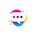Colorful Chat Logo Template, Creative Chat logo design vector Royalty Free Stock Photo