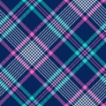 Colorful check pattern vector for scarf, flannel shirt, blanket, duvet cover. Seamless abstract herringbone check plaid.