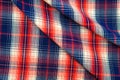 Colorful checkered shirt as background texture, multicolored fab Royalty Free Stock Photo