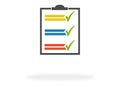 Colorful checklist icon with green checkmarks Royalty Free Stock Photo