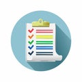Colorful Checklist Icon for Task Management Royalty Free Stock Photo